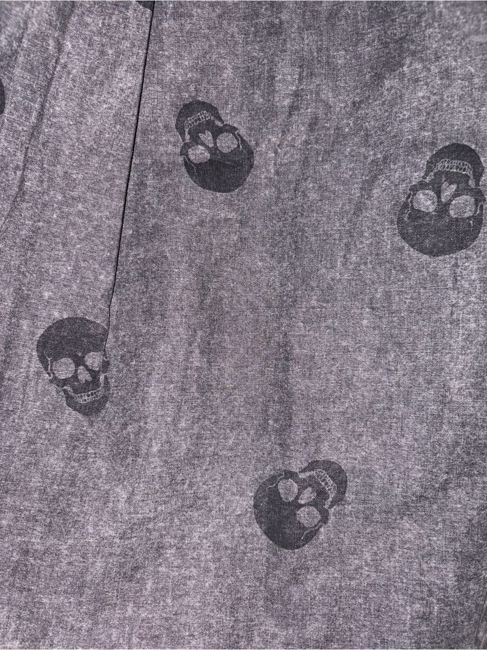 🖤💀NWT Jane+Delancey “Skull💀Print Button-Down Shirt” 💯% Cotton🙌🏻 Washed Black🖤SML - Picture 9 of 9